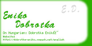 eniko dobrotka business card